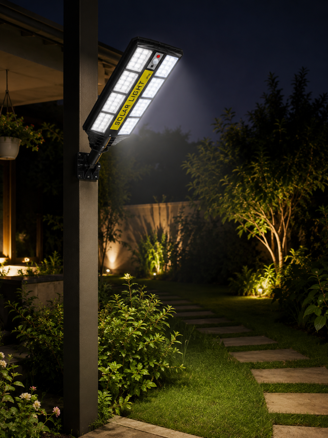 Luminaria Solar LED 400W Exterior IP66 para Jardín y Patio