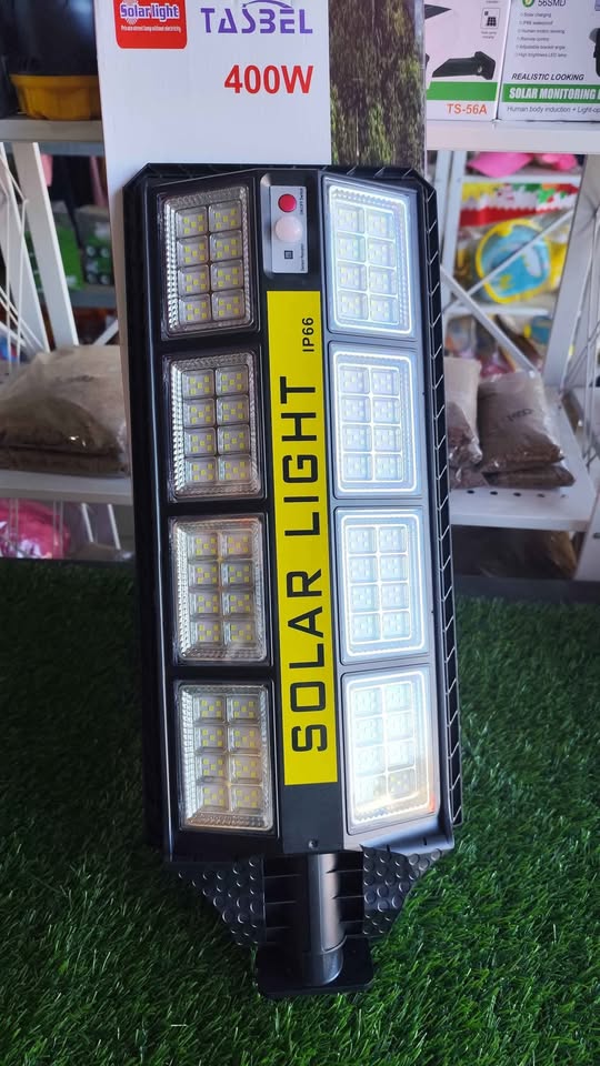 Luminaria Solar LED 400W Exterior IP66 para Jardín y Patio