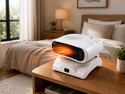 Calefactor Eléctrico Fan Heater 1500W con Oscilación Automática