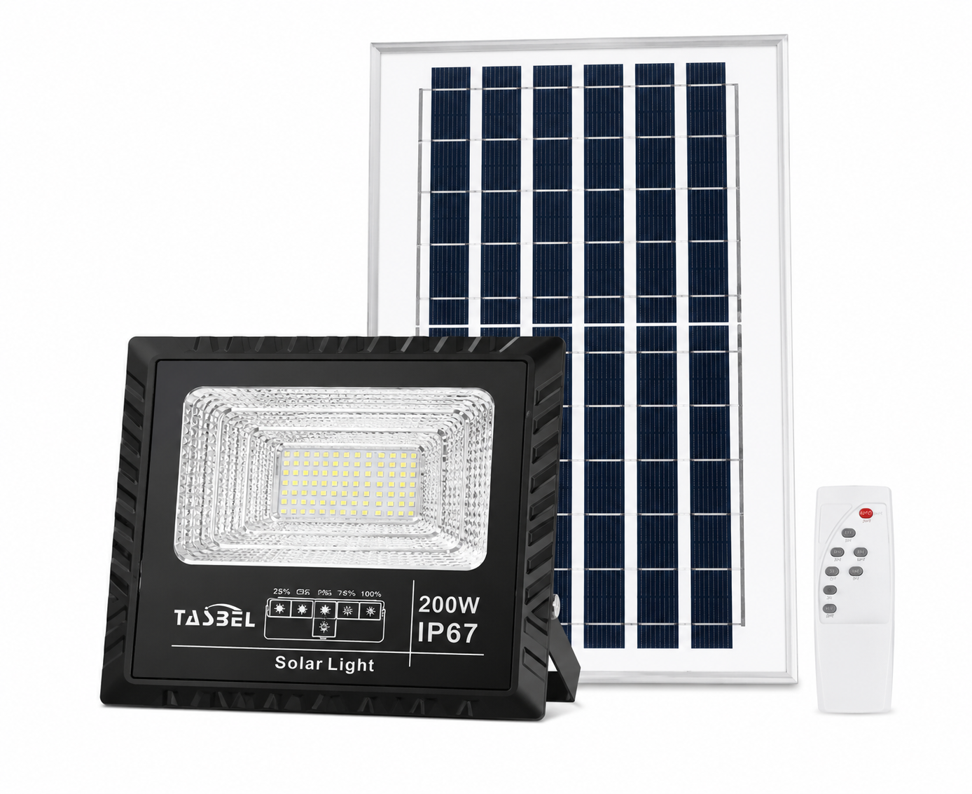 Foco Solar LED 200W con Panel Solar y Control Remoto