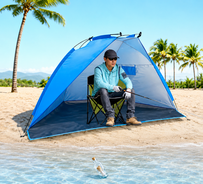 Carpa de Playa Plegable con Protección Solar