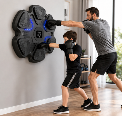 Máquina de Boxeo Inteligente con Luces LED y Contador Digital