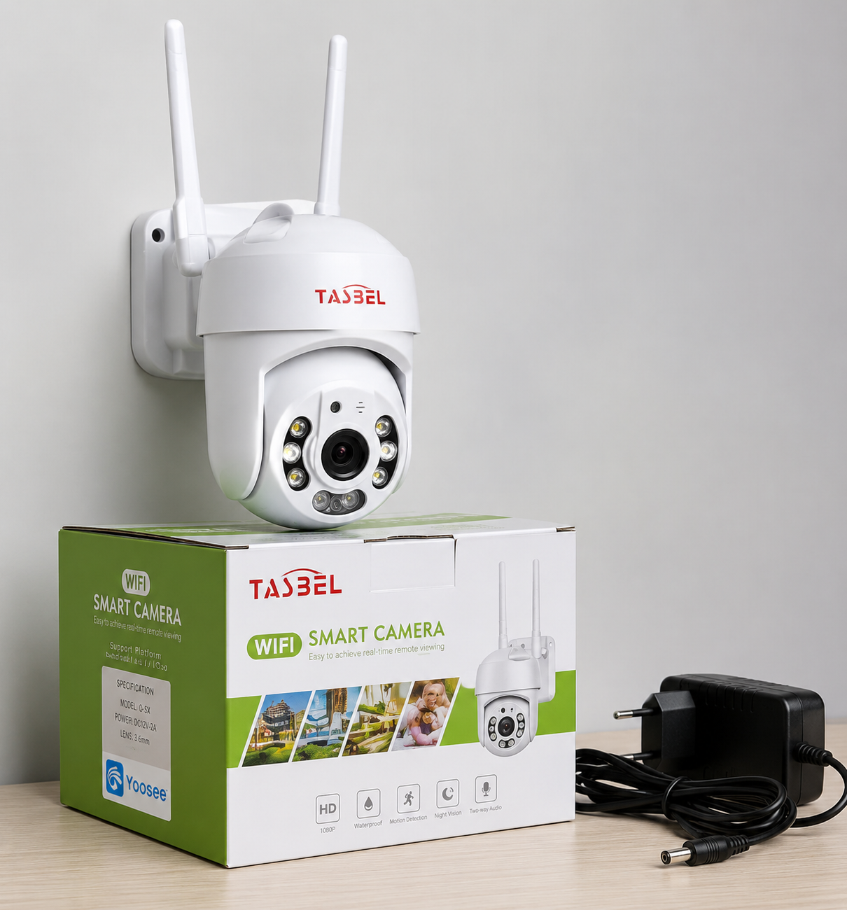 Cámara WiFi Exterior TASBEL 1080P con App Yoosee
