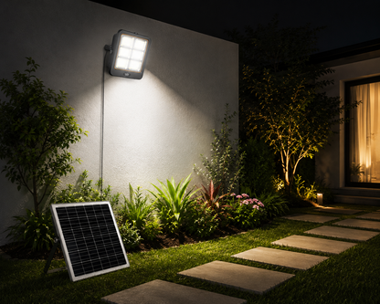 Foco Solar LED TASBEL 1000W con Panel Solar Exterior