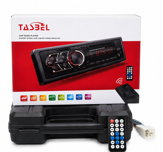 Radio Bluetooth para Auto TASBEL USB SD AUX con Control Remoto