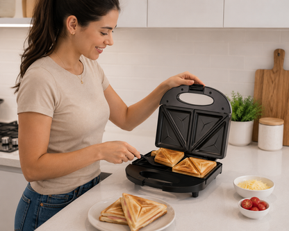 Sandwichera Eléctrica Tasbel Triangle 1200W para 2 Sándwiches