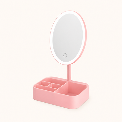 Espejo de Maquillaje LED Tasbel con Organizador