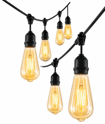 Guirnalda Eléctrica Vintage 10 Metros con Ampolletas de Vidrio