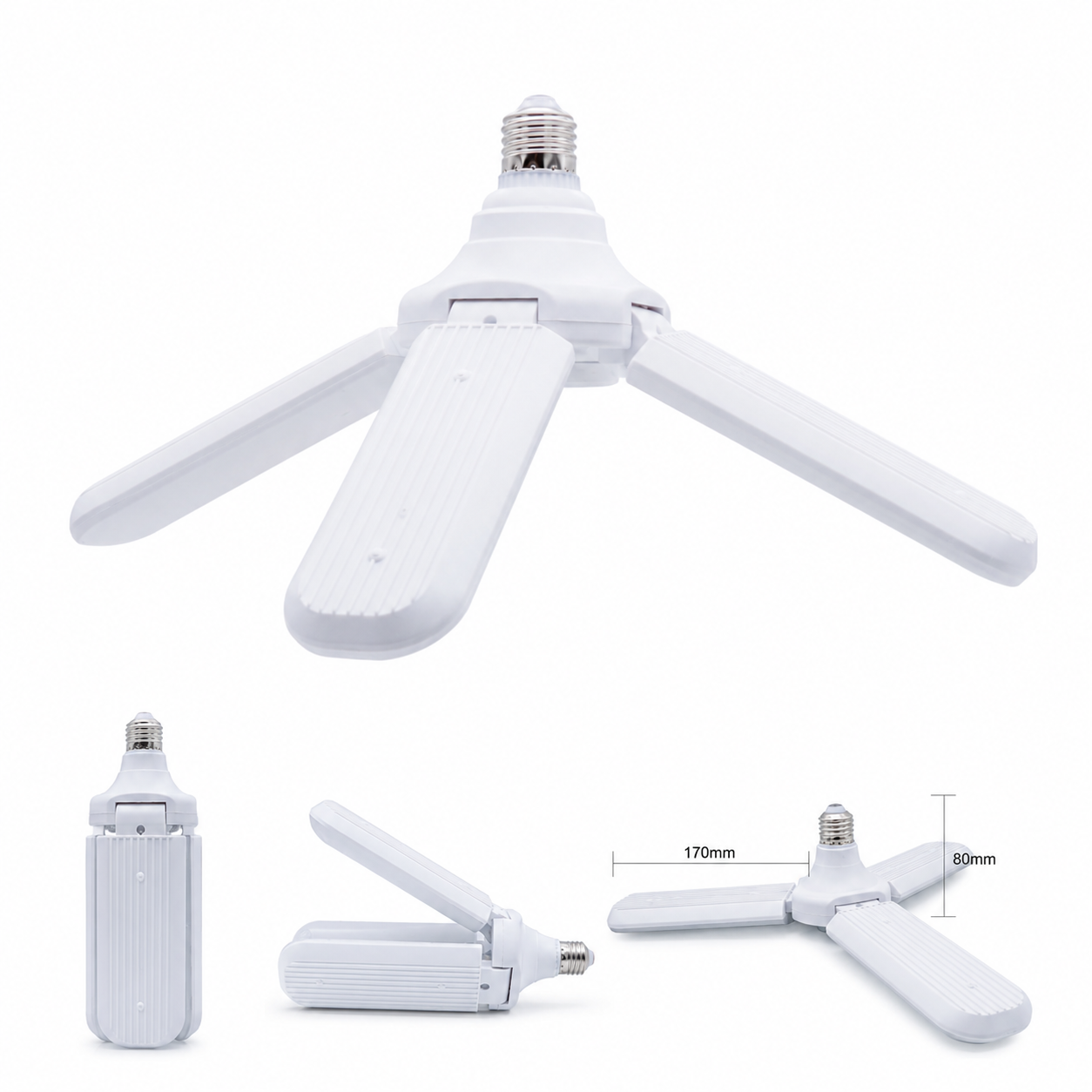 Lámpara LED Plegable de 3 Aspas E27