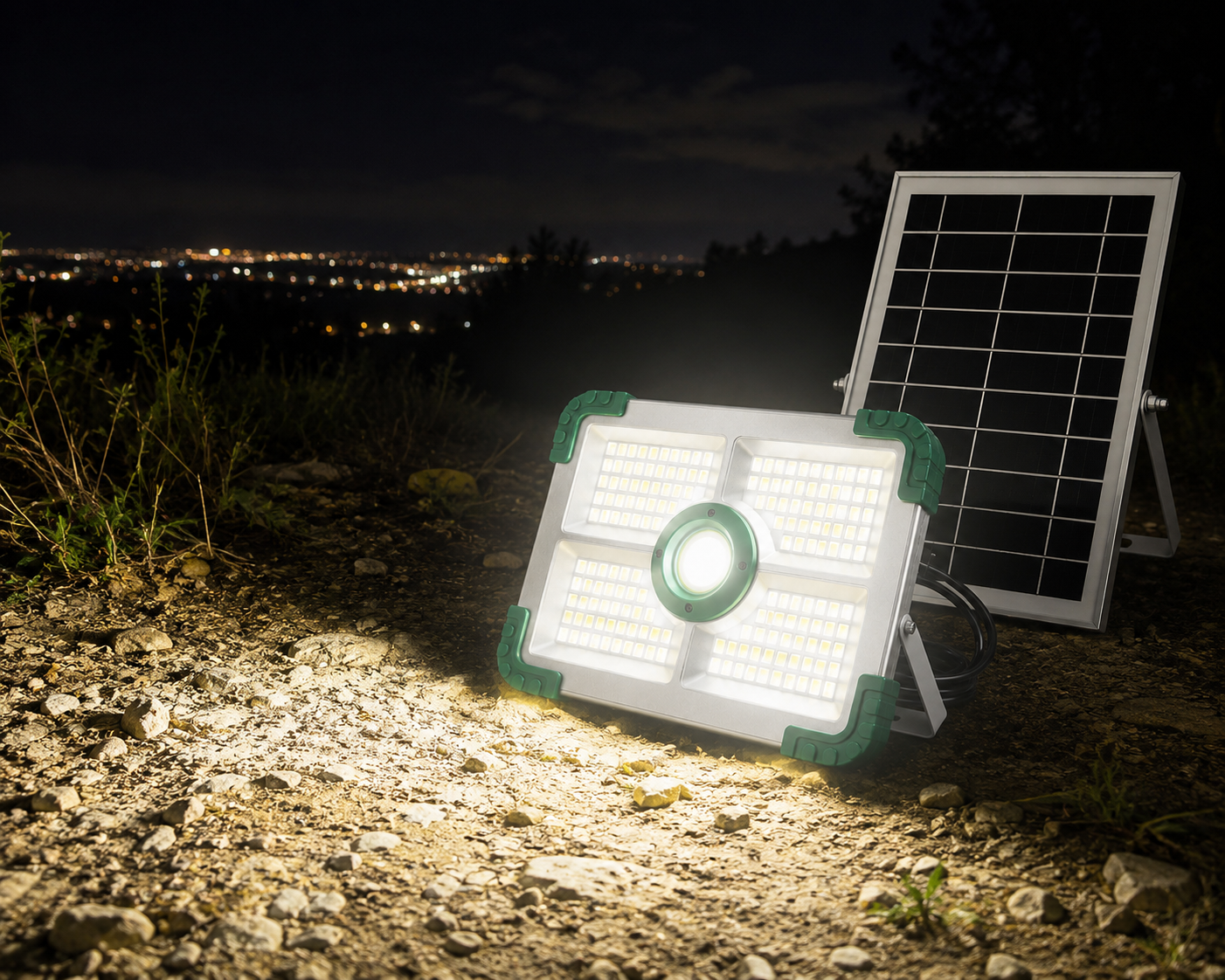 Proyector Solar LED 500W Tasbel con Panel Solar y Control Remoto