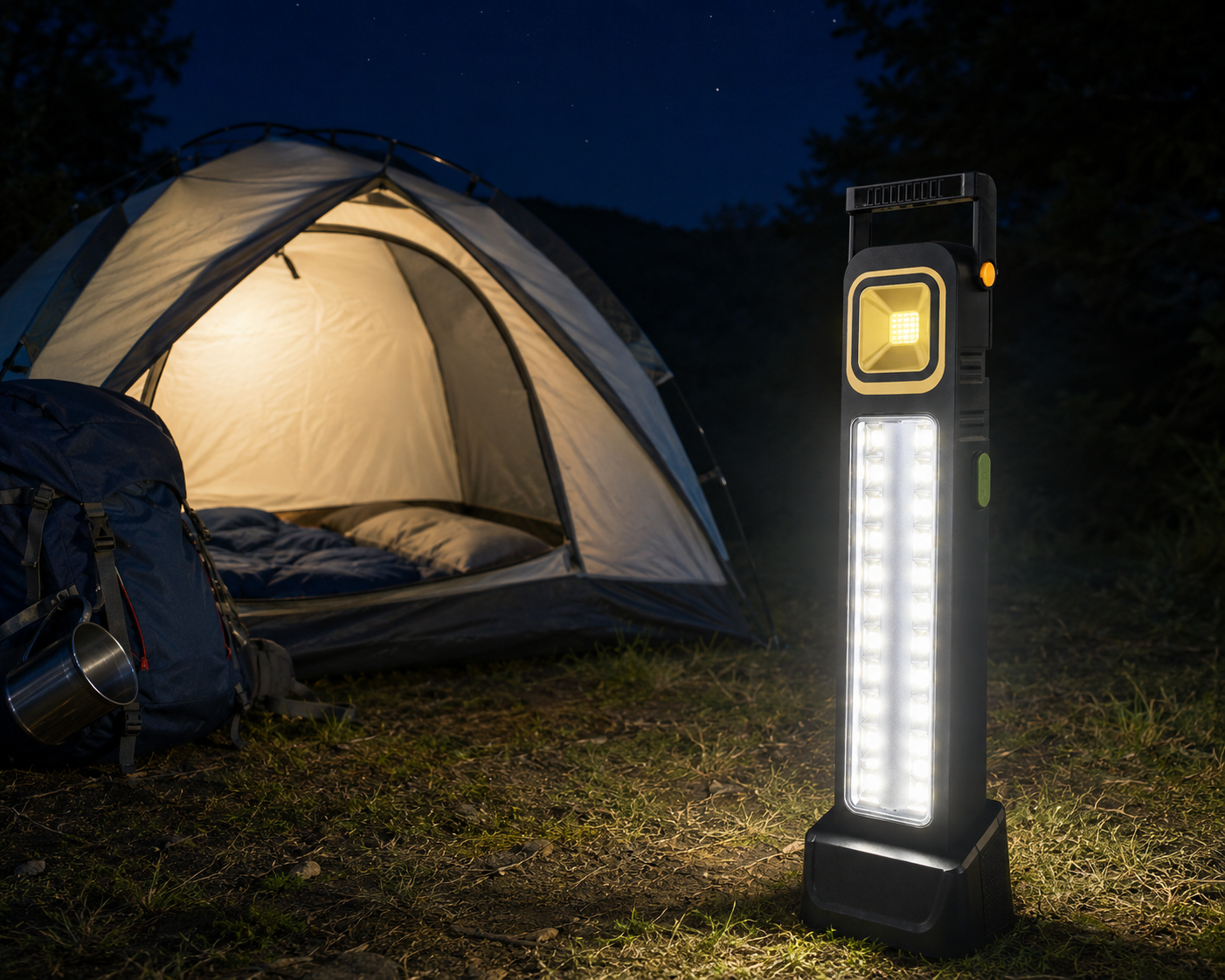 Linterna Solar LED Tasbel 30W Recargable para Camping y Emergencias