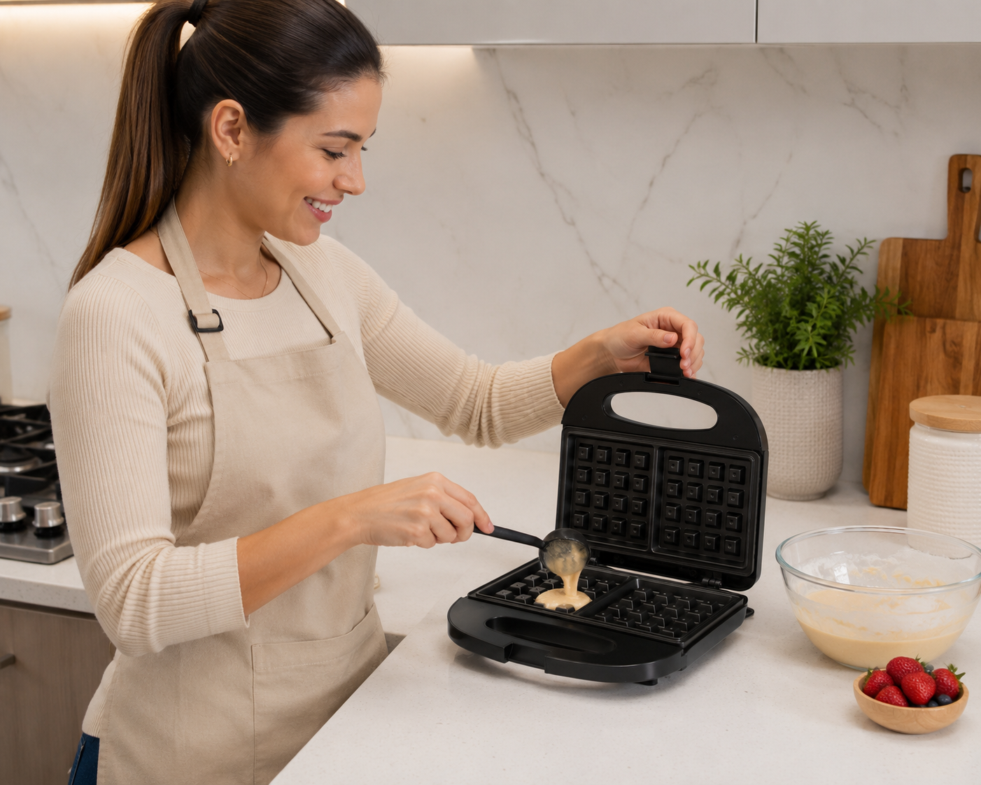 Waflera y Sandwichera 2 en 1 Tasbel TS-44