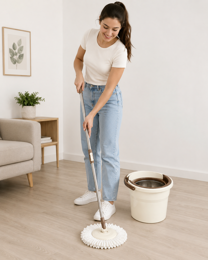 Mopa Giratoria 360° con Doble Balde y Sistema Centrífugo